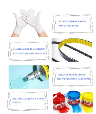 Nitrile Butadiene Rubber Latex (NBRL) with Acrylonitrile Powder Feature