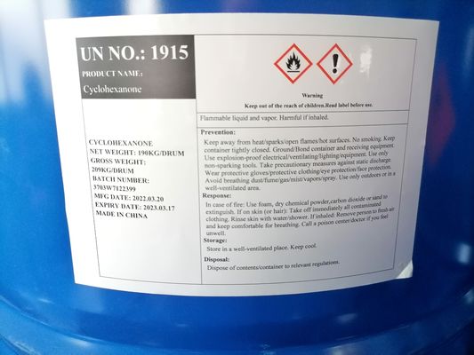 CAS 108-94-1 Industrial Grade Solvents 99.9% Cyclohexanone