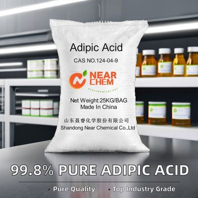High Purity 99.8% Min Industrial and Food Grade Adipic Acid 124-04-9 CAS Powder Appearance for Plastic Additives