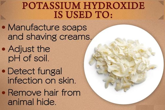 CAS No. 1310-58-3 Caustic Potash Flakes KOH Potassium Hydroxide  with 90% High Purity Dissolving Speed