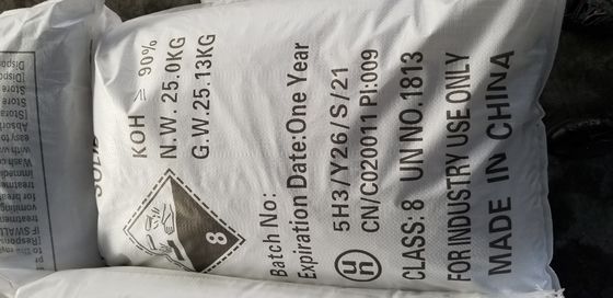 90% 95% Potassium Hydroxide Flakes KOH 25kg/Bag Potassium Hydroxide Price for Main Raw Material of Polyester Fiber