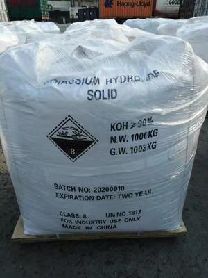 90% 95% Potassium Hydroxide Flakes KOH 25kg/Bag Potassium Hydroxide Price for Main Raw Material of Polyester Fiber
