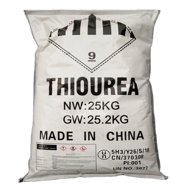 CAS NO.62-56-6 Factory-direct Thio Urea Thiourea 99% Chemical White Crystal Powder/fertilizer Used for Mining