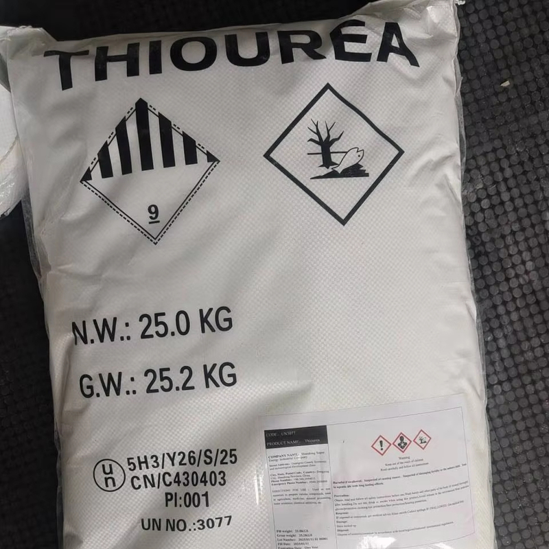Factory-Direct 99% CAS NO.62-56-6 Thiourea White Crystal Organic Intermediate Powder for Mining