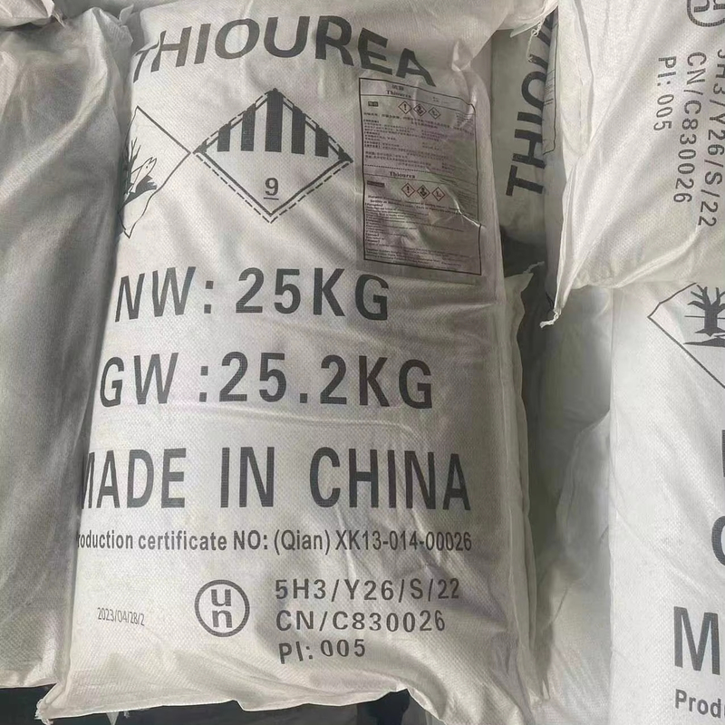 99% Purity Organic Chemical Intermediate Thiourea High Concentration Agrochemicals White Crystalline Floatation Agent