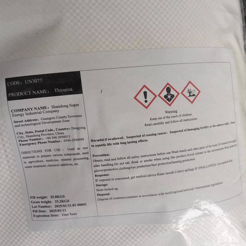 Local Factory-Direct 99%  Thiourea White Crystal Organic Intermediate Powder for Mining